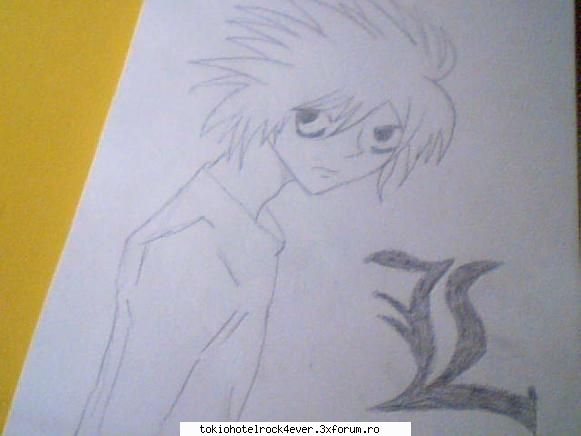 desene facute de mine!!!(Claudia) - L!!!!!!!!!!!(death note ) - *..::Drawing Art::..*